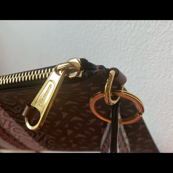 BURBERRY Monogram Strip E-canvas Zip Pouch - Picture 4 of 13